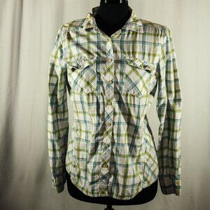 Eastern Mountain Sports Plaid Button Down …